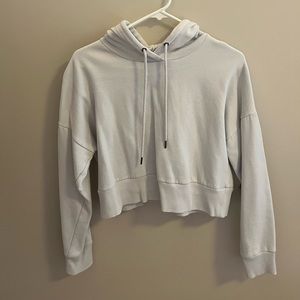 Women’s white cropped hoodie